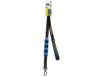 Lesa cu amortizor FLEX  M-PETS, negru & albastru, 2.5 cm x 120 cm