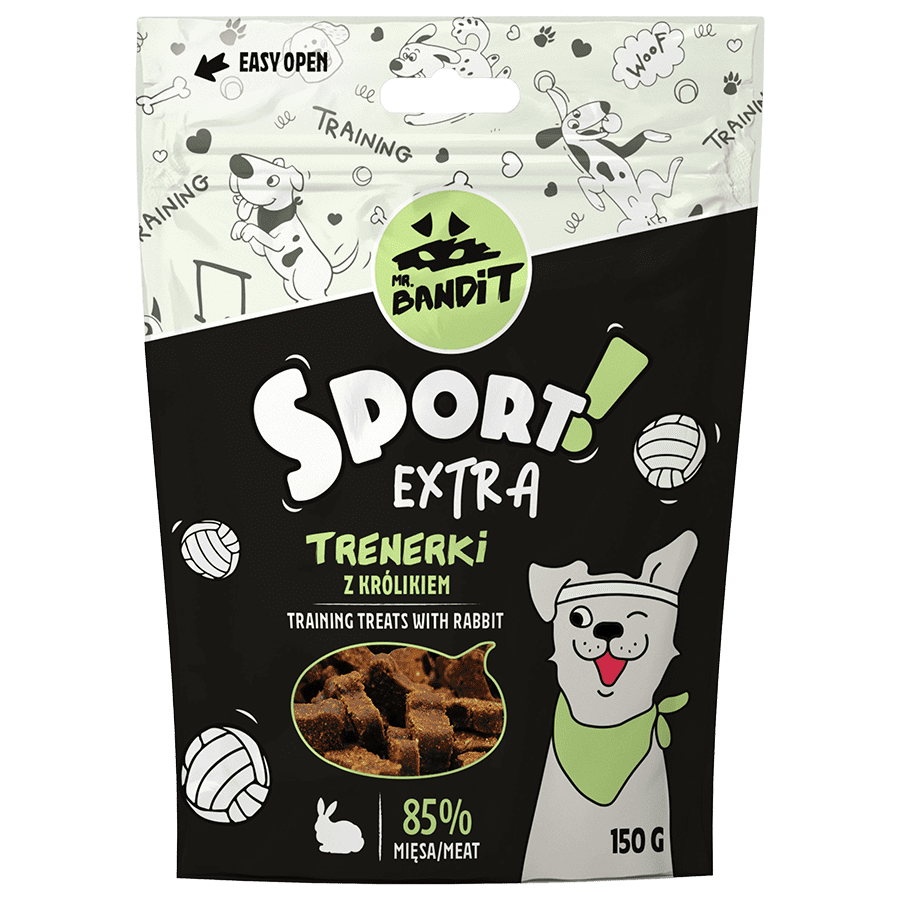 Recompense pentru caini Mr. Bandit SPORT EXTRA, iepure, 150 g