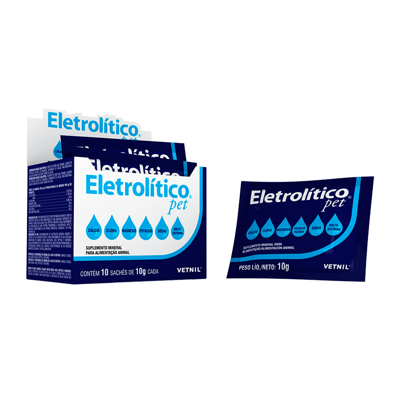 Supliment electrolitic pentru animalele mici, Eletrolítico® Pet , Vetnil, 10 PLICURI *10G