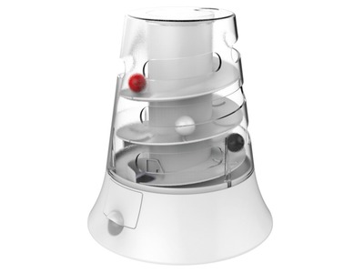 Jucarie pentru pisici VORTEX M-PETS, alb, diametru 19.7, inaltime  22 cm