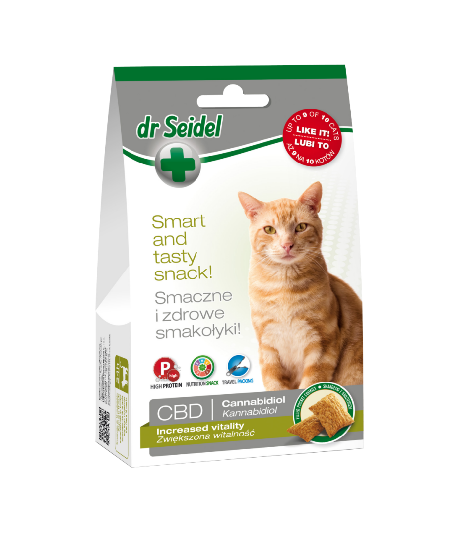 Snack pentru vitalitate crescuta, Dr. Seidel,  pentru pisici, (cu CBD), 50 g