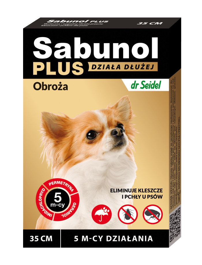 Zgarda antiparazitara caini,SABUNOL PLUS, 2-10 kg, 35 cm