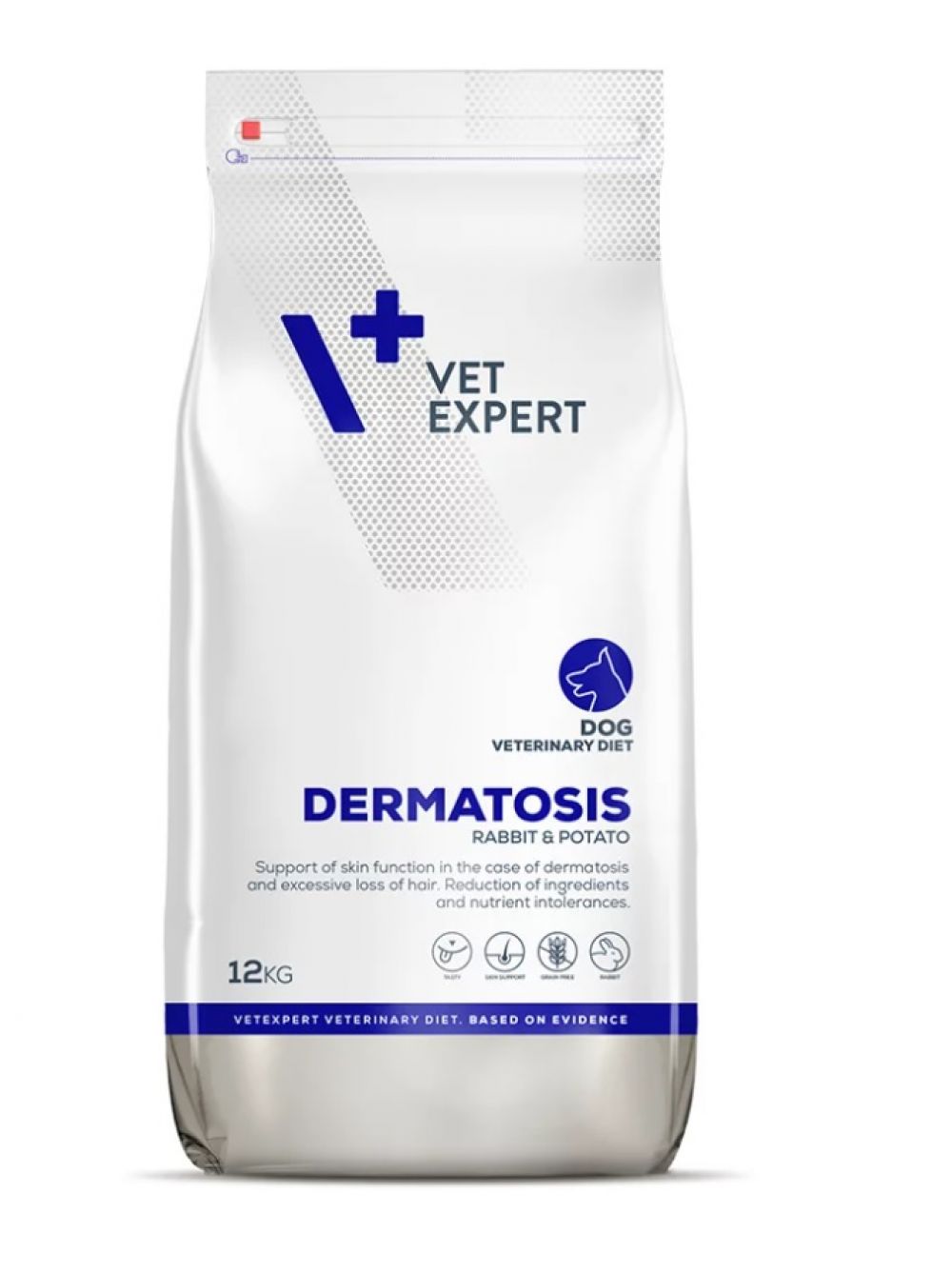 DIETA VETERINARA DERMATOSIS DOG, VETEXPERT, CU CARNE DE IEPURE SI CARTOFI, 12 KG
