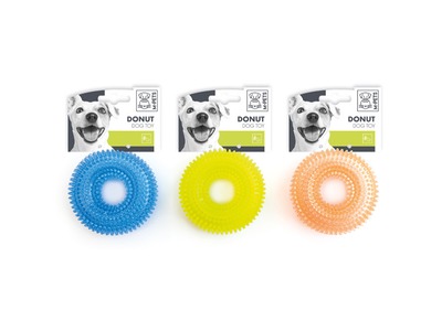 Gogoasa din cauciuc moale pentru caini, DONUT M-PETS, Ø 6.7 cm