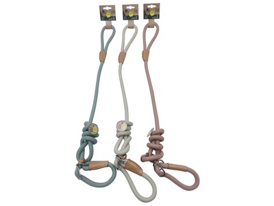 Lesa pentru caini, alb, ECO M-PETS,  Ø 1.2 cm x 150 cm, S