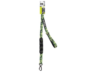 Lesa pentru caini cu absorbtie socuri, FLEX M-PETS, camuflaj & negru 2.5 cm x 120 cm