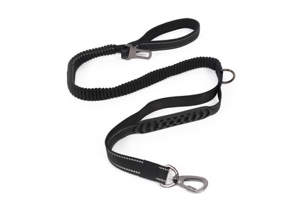 Lesa multifunctionala pentru caini, negru, FLEX PRO M-PETS, 2,5 cm x 120 cm - 170 cm