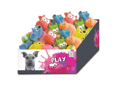 Jucarii din cauciuc moale, pentru caini, FLOCKS M-PETS, Display cu 42 buc