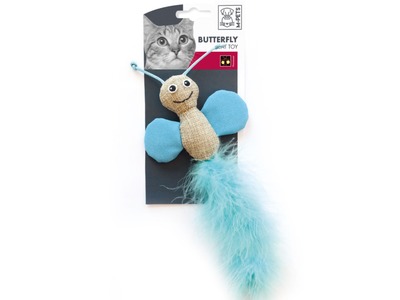 Jucarie pentru pisici, fluture, M-PETS BUTTERFLY,  25x10x2 cm