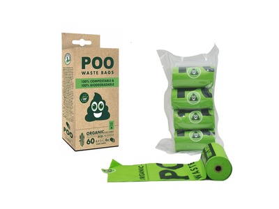 Saci menajeri 100% biodegradabili, POO M-PETS, 22 x 32 cm, 60 buc