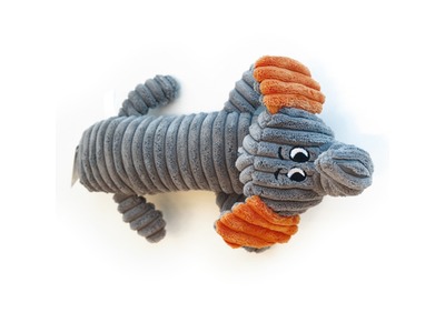 Jucarie din plus, BOBBY Squeaker M-PETS, gri& orange, 32x17x9 cm