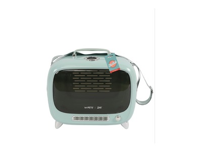 Cusca de transport caini si pisici, M-PETS, SIXTIES TV, albastru, 44,7 x 26,6 x 38,4 cm, 20400999