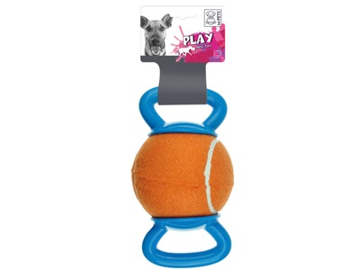 Jucarie pentru caini HANDY Ball M-PETS, albastru & orange, 23,5x12,7x12,7 cm