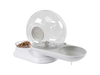 Dispenser dublu, apa si hrana, DISPENSER SNAIL COMBI M-PETS, gri, 2800 ml / 240 g