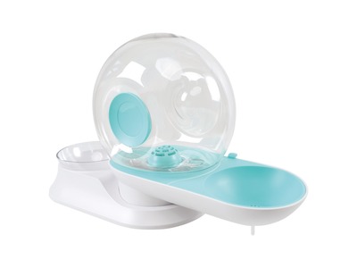 Dispenser dublu, apa si hrana, DISPENSER SNAIL COMBI M-PETS, albastru, 2800 ml / 240 g