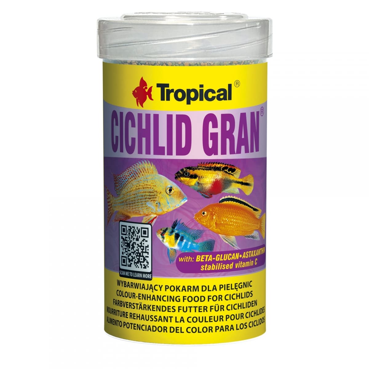 Hrana pentru pesti TROPICAL Fish Cichlid Gran 250ML/138G